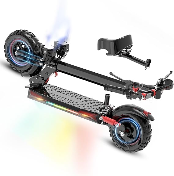 Electric Scooter Adults,11" Off-Road Tires,48V 18/21AH Big Battery,1200W Motor,34 Mph,34/37 Miles Long Range,Dual Braking System,Folding Commuter Electric Scooter (PLUS-48V 21AH-1200W)
