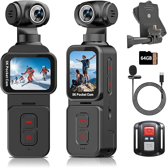 5K Vlogging Camera with Motorised Rotating Lens and Face Tracking