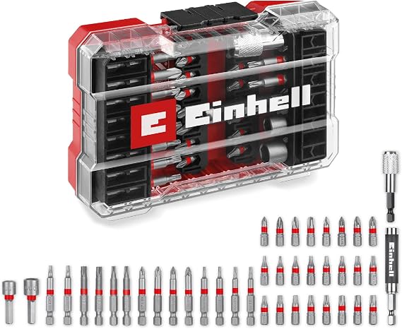 Einhell Orijinal M-CASE 42 Parça Uç Seti (25 mm uçlar, 50 mm uçlar, manyetik tutucu, lokma uç, hızlı değiştirilebilir uç tutucu, saklama kutusu dahil) - 49118953