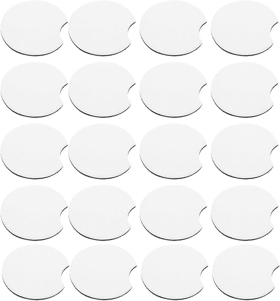 Wear-Resistant Sublimation Car Cup Mats 50Pcs Blank White Non-Slip Coasters for Drink Holders in Vehicles