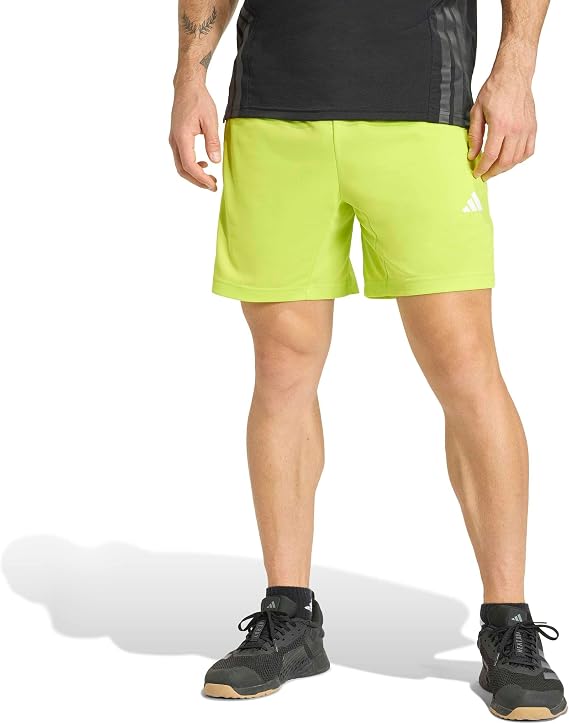 adidas Men's Workout Essentials Basic 3-Stripes Pique Shorts