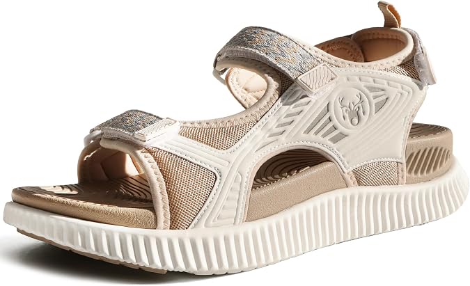 KuaiLu Womens Orthopedic Walking Sandals with Comfortable Arch Support Recovery Sport Relief Plantar Fasciitis Summer Outdoor Hiking Adjustable Strap Platform Cushion Shoes
