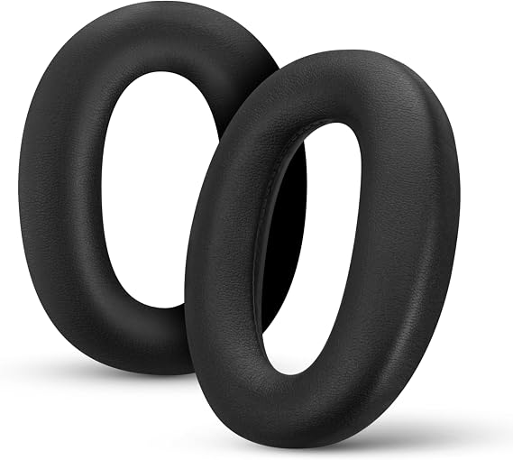Replacement Earpads for Sony WH-1000XM2 & MDR-1000X Headphones - Soft Vegan Leather Cushions for Extra Comfort, Easy & Quick Installation, by Brainwavz (Black)
