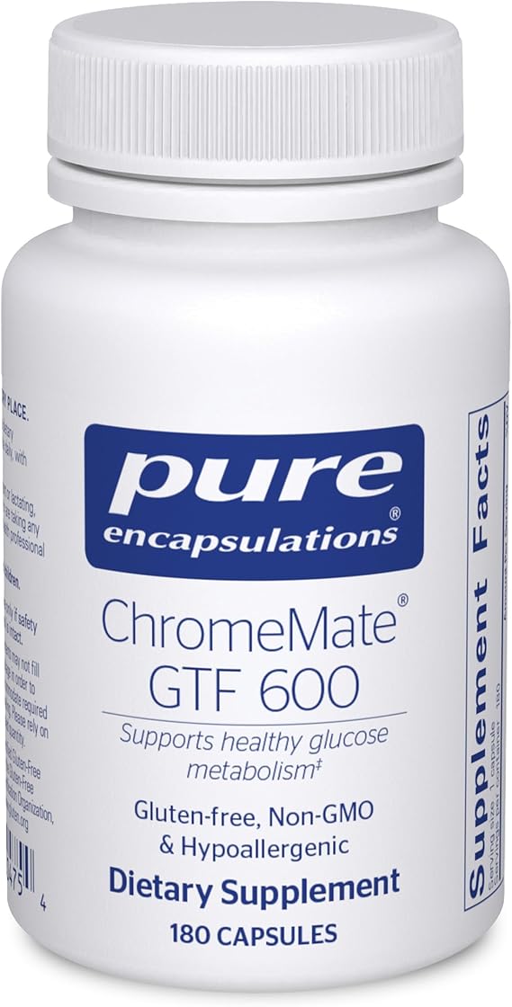 Pure Encapsulations ChromeMate GTF 600, 180 Capsules | Supplement for Metabolism and Lean Muscle*, Metabolism Support*, Enhanced Support*