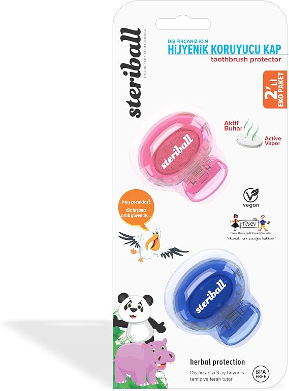 Steriball Toothbrush Protection Container 2 for Kids