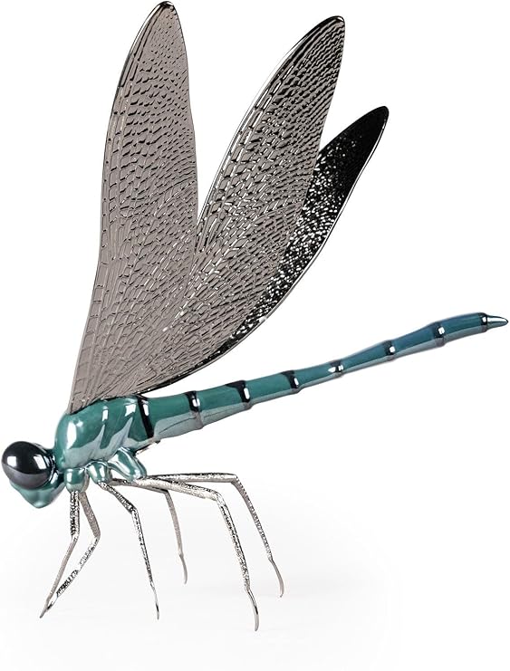 LLADRO Dragonfly Figurine. Porcelain Dragon-Fly Figure.