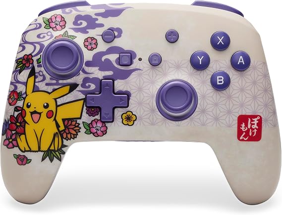 PowerA Enhanced Wireless Controller Nintendo Switch/Switch 2 / Switch Lite/OLED Model - Pokemon Blossom - Gamepad, game controller, officially licensed product.