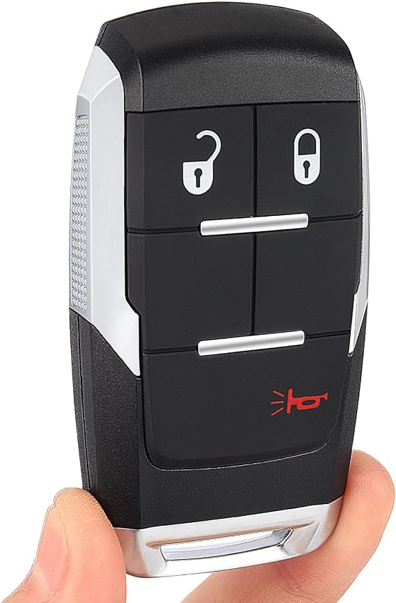 Keyecu Replacement Smart Remote Car Key Fob for RAM 500 2500 3500 4500 5500 2019-2024 GQ4-76T 433MHz 4A Chip 3 Buttons