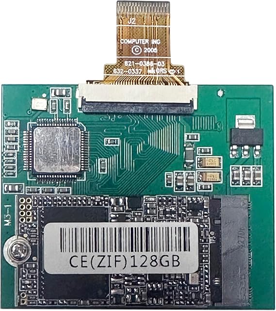 128GB SSD for iPod Classic 6th 7th iPod Video 5Gen 5.5th Replace HS081HA MK8010GAH MK8022GAA MK1634GAL MK1231GAL ZIF CE Solid State Drive (128GB)