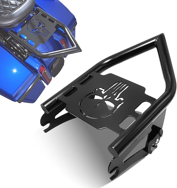 Detachables Luggage Rack for Harley Street Glide, Road King, Road Glide, Electra Glide, Touring 2009-2025 Models (Rear Grab Handles Bracket Kit)