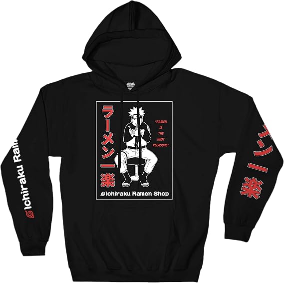 Ripple Junction Naruto Shippuden Pull Over Hoodie Anime Character Hooded Sweatshirt Officially Licensed