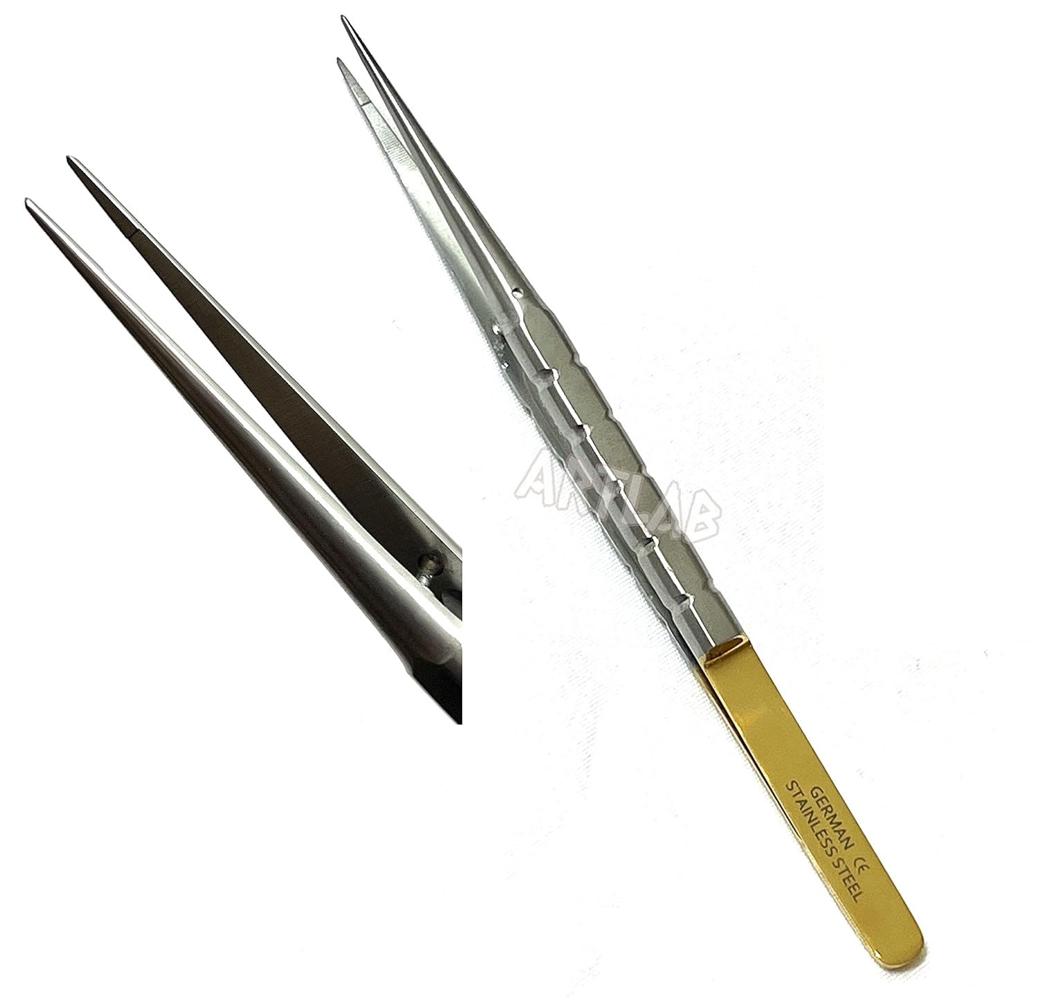 Professional German | Castroviejo Needle Holder Scissors Tying Forcep| Castroviejo Micro Scissors Needle Holder Straight Curved TC 6"| Dental Eye Instruments CE (Set of 3 STR SCISS+N/H+FORCEP,)