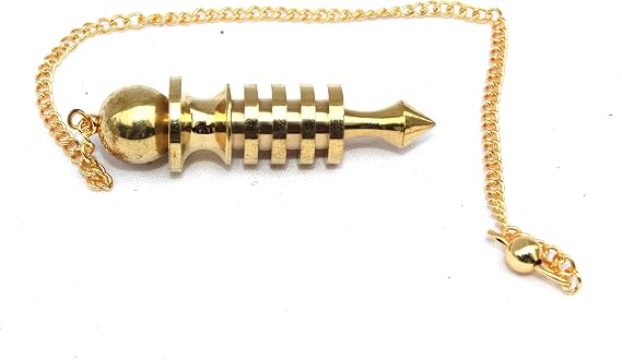 Jet Authentic 4 Isis Brass Metal Dowsing Pendulum Healing Spirituality Meditation Answer Blessings Cheerfulness (4 Isis Brass)