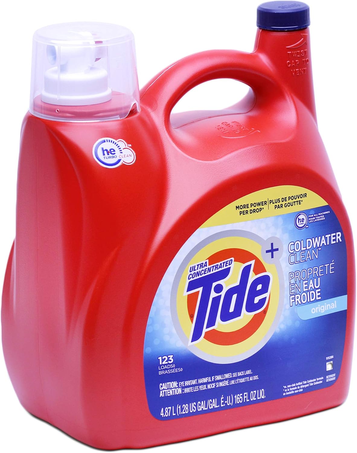 Ultra Concentrated New Tide Coldwater Clean Original Liquid Laundry Detergent 4.87 L165 Fl. Oz - 123 Loads 2 Brand: Tide
