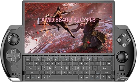 GPD Win 4,Portable Handheld Game Console 6" Touchscreen 1920X1080 Mini Laptop UMPC Win 11 CPU AMD Ryzen 7 8840U 32GB LPDDR5 RAM/1TB M.2 NVMe 2280 SSD (Black)