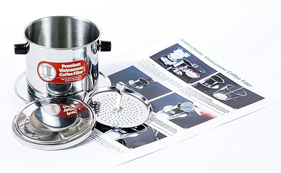 Vietnamese Drip Coffee Maker Filter. Single Cup Serve. INOX.(1, Small) (in Many Sizes)