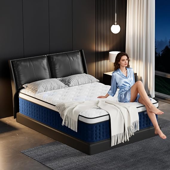 PUBPLON Twin Mattress, 12 Inch Hybrid Twin Size Mattress in a Box with Gel Memory Foam [New Version], Individually Pocket Coils Springs, Pressure Relief Motion Isolation, Edge Support, Medium Firm