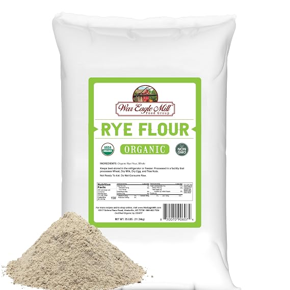 War Eagle Mill Organic Rye Flour, 25 Pounds