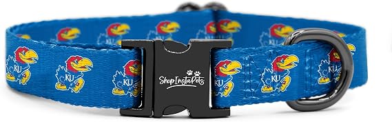 Kansas Jayhawks NCAA Officially Licensed Collar | Great Gift for Fans | Fits Pets (Medium Collar)