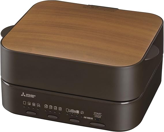 Featured on TV! MITSUBISHI ELECTRIC Toaster Bread Oven 1-slice Aimed for the ultimate 1-slice toaster 5-level baking adjustment Retro Brown TO-ST1-T