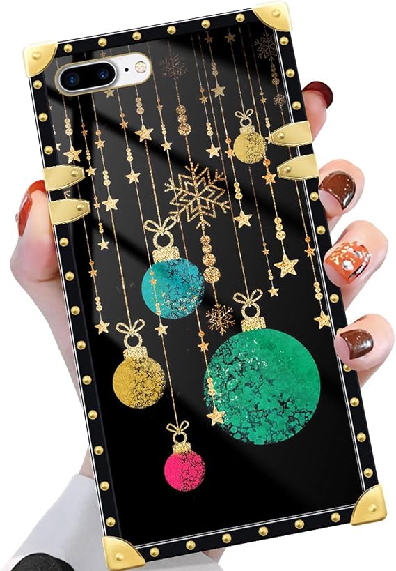 Case Compatible with iPhone 8 Plus,Christmas Decoration Soft TPU Shockproof Protective Hard PC Back for iPhone 7/8 Plus 5.5 inch