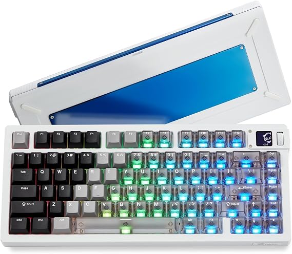 Akko MOD007 V5 HE Wired Rapid Trigger Gaming Keyboard Quick Release Aluminum Wired Keyboard with Personalized Screen FR4 Plate White Astrolink Switch