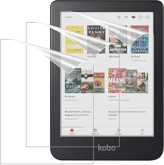 MoKo 3 Pack Anti-Glare Screen Protector for 6" Kobo Clara Colour/Clara BW | Scratches Resistance, Matte Clear Slim Film, Bubble-Free, Kobo Clara Case Accessories, for 6" Kobo Clara 2024/2022 E-Reader