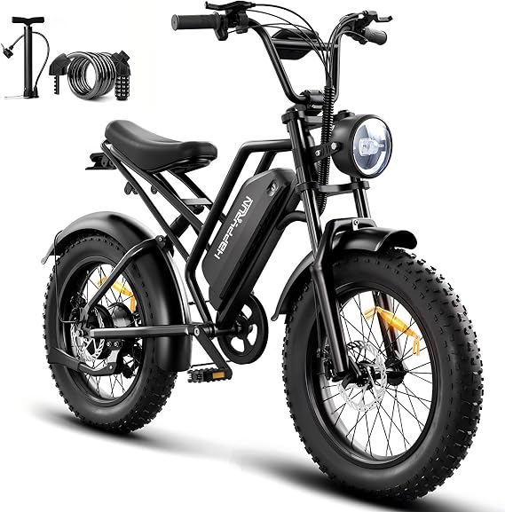 HAPPYRUN G50 Electric Bike for Adults, 750W,48V Power EBike,68+ Miles