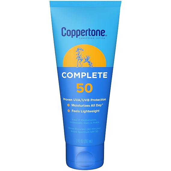 Coppertone Complete Sunscreen Lotion SPF 50, 7 FL OZ