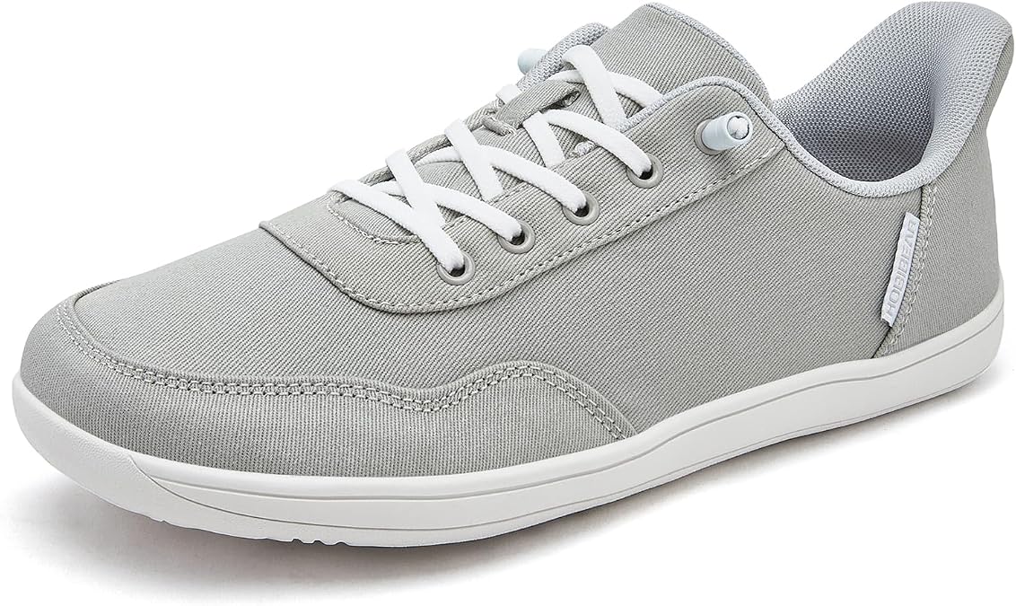 HOBIBEAR Womens Mens Hands Free Slip On Sneakers Comfort Wide Minimalist Barefoot Canvas Shoes