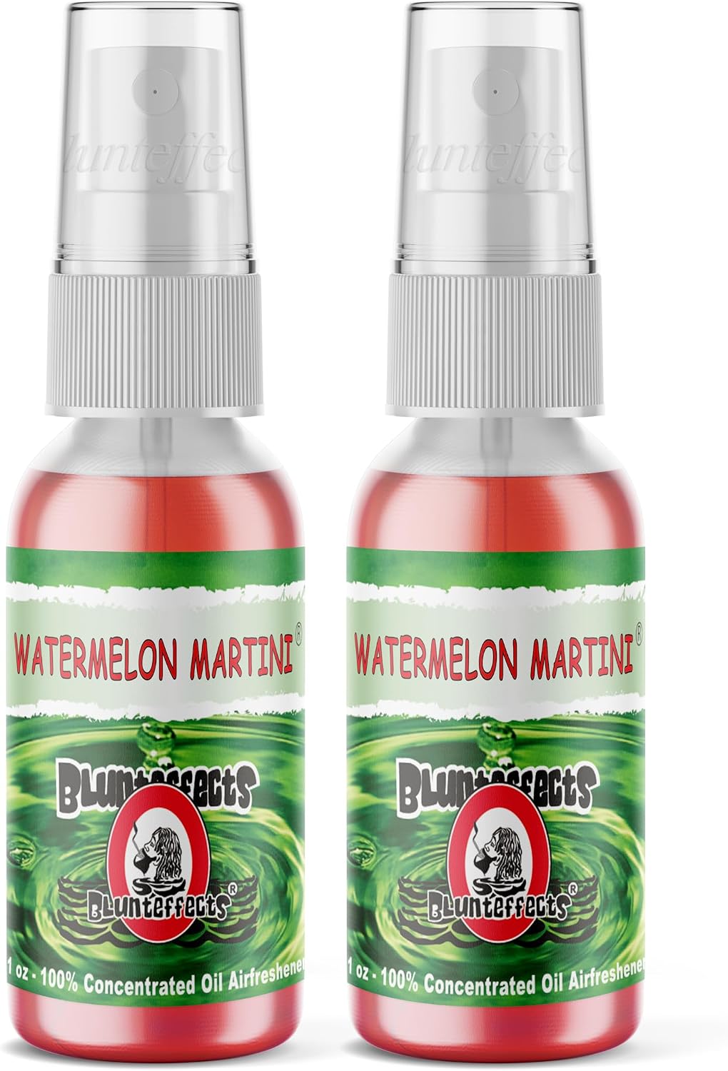 Blunteffects 100% Concentrated Air Freshener - 1 oz. Oil-Based CarHome Spray - 2 Bottles - Watermelon Martini®
