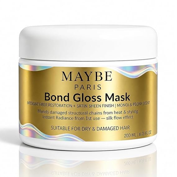 Bond Gloss Mask - Amino Acid & Botanical Hair Care Formula Nourishing & Repairing, Smooth, Soft & Shiny Hair for Dry, Damaged & Split Ends (1Pcs)