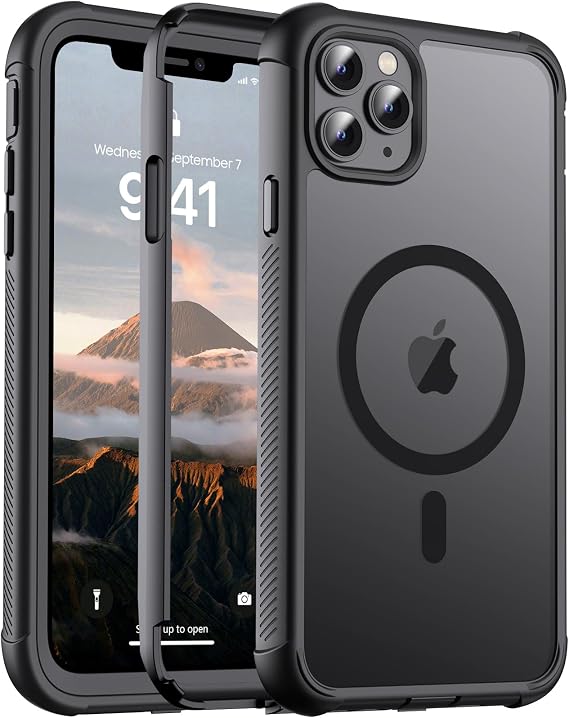 jaroco Magnetic for iPhone 11 Pro Max Case Heavy Duty Protection Black