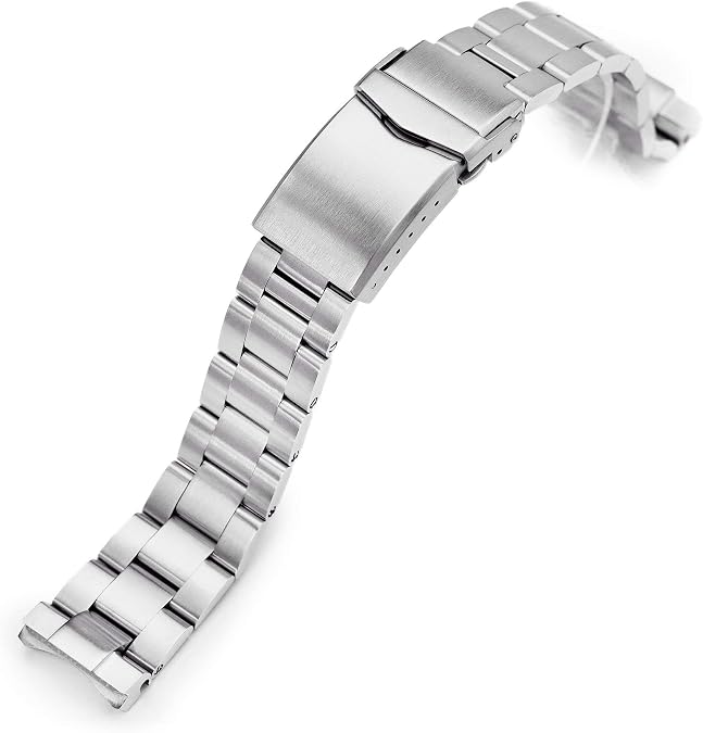 MiLTAT 20mm Super-O Watch Band compatible with Seiko 62Mas SPB143 SPB149 SBDC101 V-Clasp Brushed
