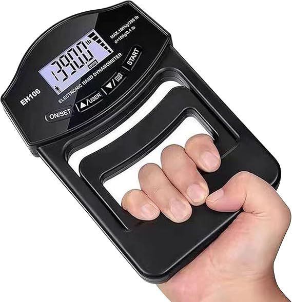 Grip Strength Tester,180kg/396lb Hand Grip Dynamometer - Handheld Digital Grip Measurement Meter Device Trainer Power, Usb/Battery-Operated Grip Tester For Sports, School, Home, standard