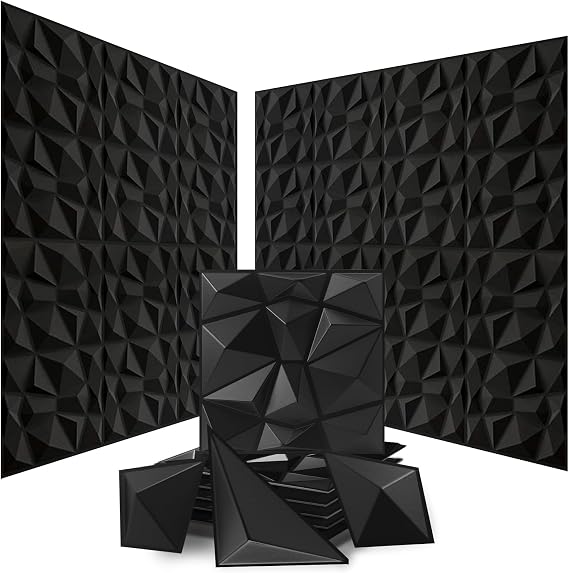 20 Pack 3D Wall Panels Diamond Design, 19 Sq.Feet PVC Interior Décor, 11.8"x11.8", 3D Sound Proofing Panels for Living Room Gaming Room Decor Bathroom Ceiling Panels Bedroom Media Wall