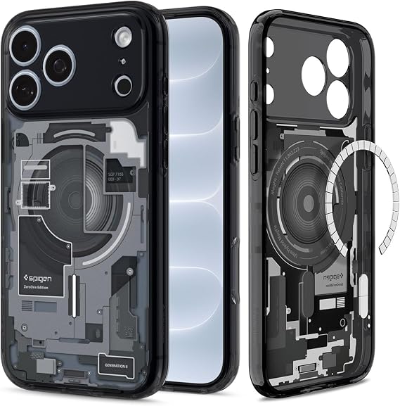 Spigen iPhone 18 Pro / 17 Pro ile Uyumlu MagSafe Kılıf Ultra Hybrid Mag Fit Zero One Black - ACS10073