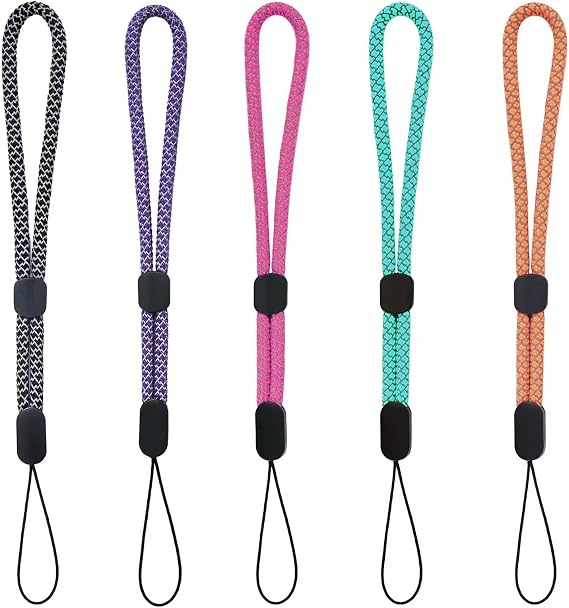 YOUOWO Wrist Lanyards adjustable length 6 pcs small Strap Wrist Short Lanyard for Keys Phone Cases Lanyard Keychain USB