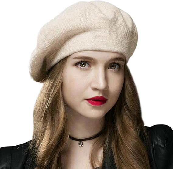 Sumolux Women Beret Hat French Wool Beret Beanie Cap Classic Solid Color