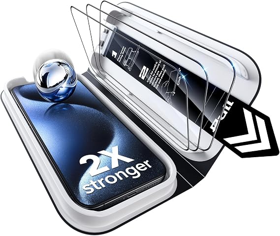 ESR 3 Pack for iPhone 15 Pro Max Screen Protector, Classic