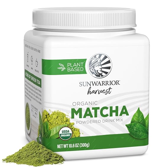 Organic Matcha Green Tea Powder Culinary Grade Matcha for Smoothies Baking Lattes Vegan Sugar & Dairy Free 225 Servings Sunwarrior