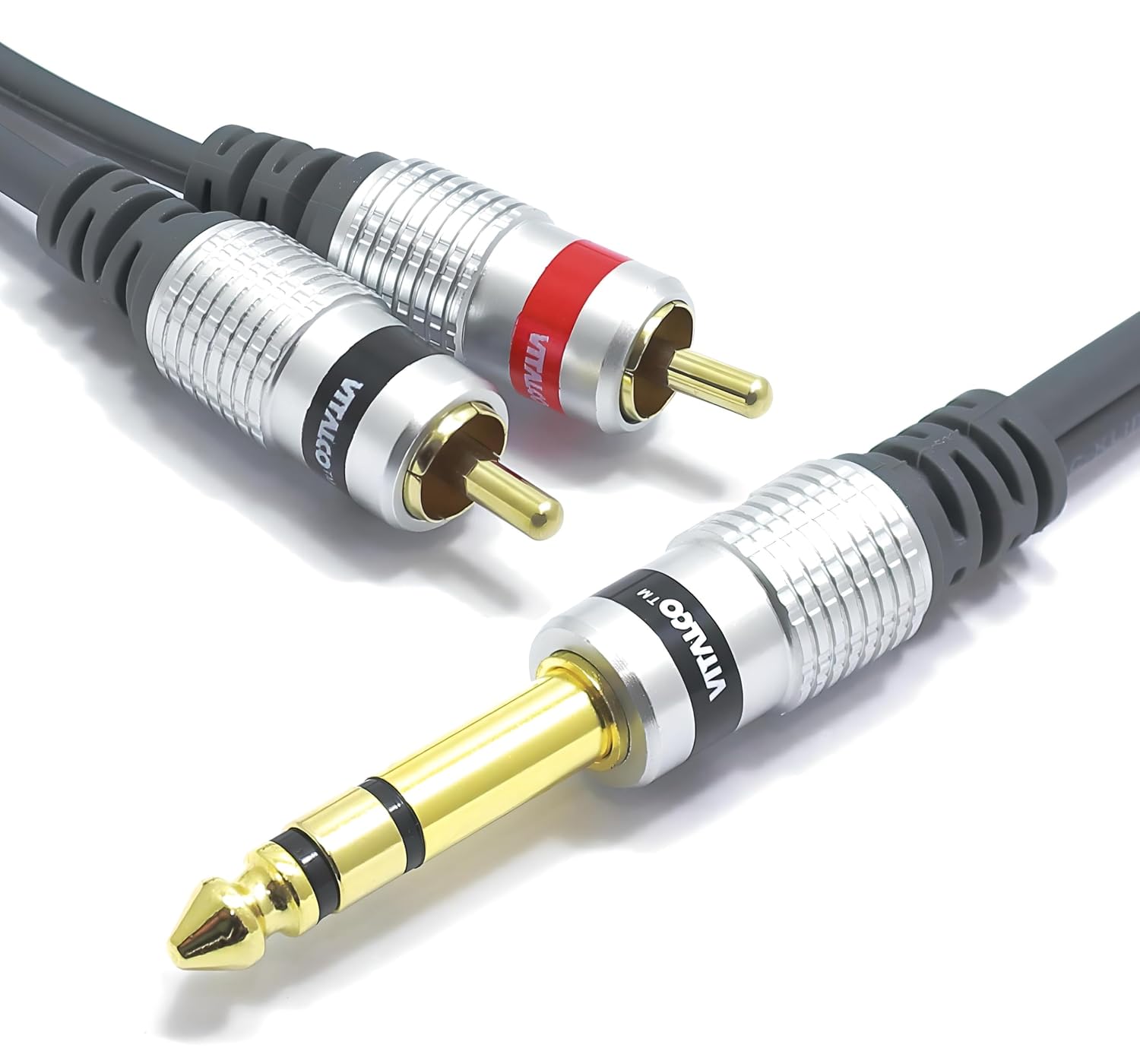 6.3 mm Stereo Jack to RCA Cable 1.5 m 2x Male RCA Male to Stereo Large Jack Audio Adapter