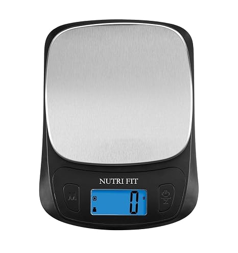 NUTRI FIT Kitchen Scales Digital Food Scale Cooking in Grams & Ounces Black
