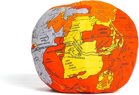 Mars HUGG-A-PLANET | The Original Soft & Huggable Red Planet | 400 Places Labeled | For All Ages | Kids, Teens, Adults, Teachers, and Parents | Educational Toy
