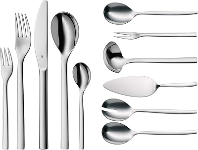 WMF Atria Cromargan Cutlery Set for 12 People, 49 x 39 x 10 cm, Silver