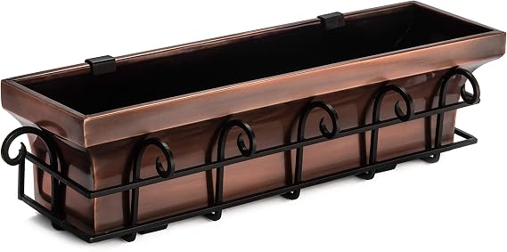 H Potter Window Box Planter 30" - Drainage & Mounting Brackets