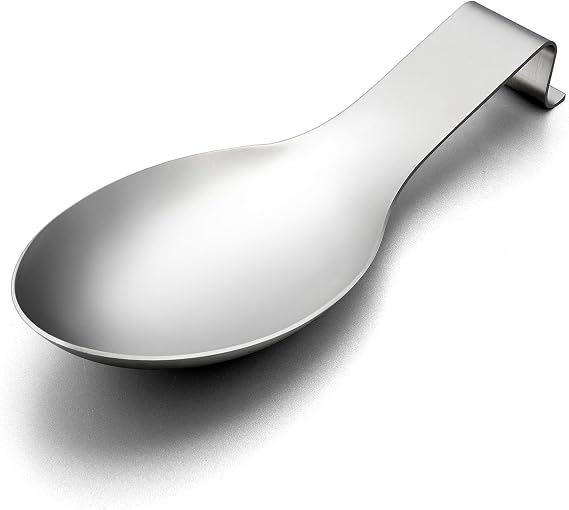 LIANYU Stainless Steel Spoon Rest, Heavy Duty Spatula Ladle Holder