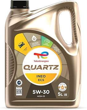 TotalEnergies Quartz INEO ECS 5W30 Engine Oil - ACEA C2 - Approved by PSA B71 2290 - Low SAPS - Age-Resistance Technology - Fuel Economy Formula - Advanced Synthetic Motor Oil Lubricant - 5L