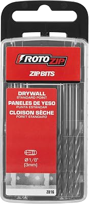 RotoZip ZB16 18-Inch Standard Point Drywall Cutting Zip Bit, 16-Pack