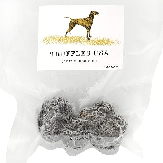 TRUFFLES USA Frozen Black Summer Truffles 3.5oz - Imported from Italy - Specialty food Truffles - Vegetarian - Gluten Free